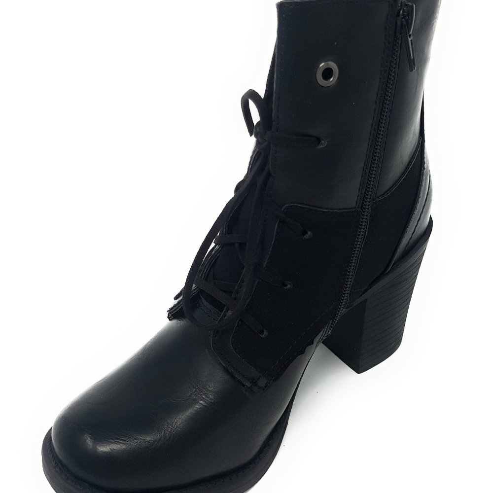 Women Ankle Boots Lace-up Plus Zipper Fashion R5